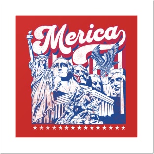 Merica USA American Monuments Posters and Art